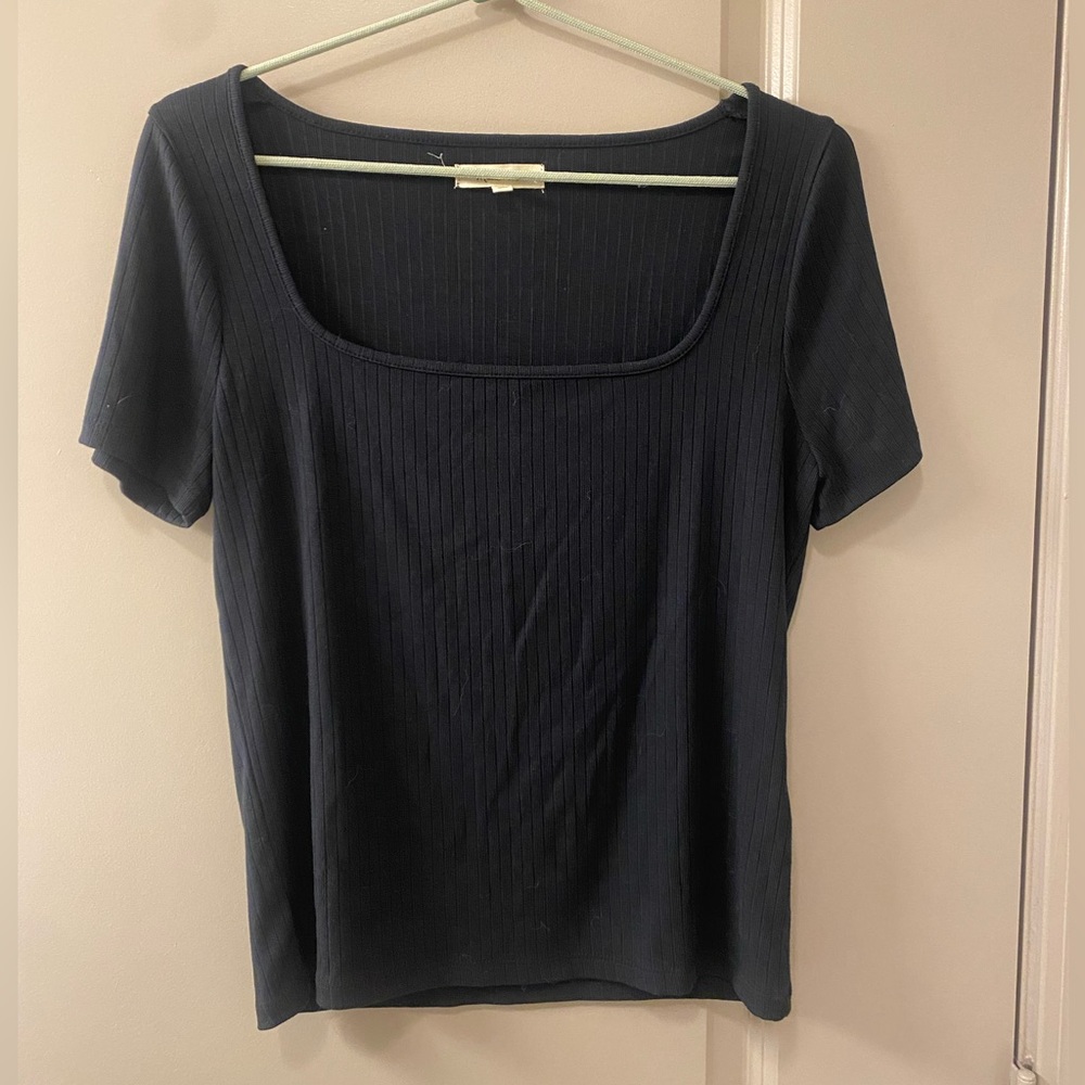 Black Madewell square neck tee